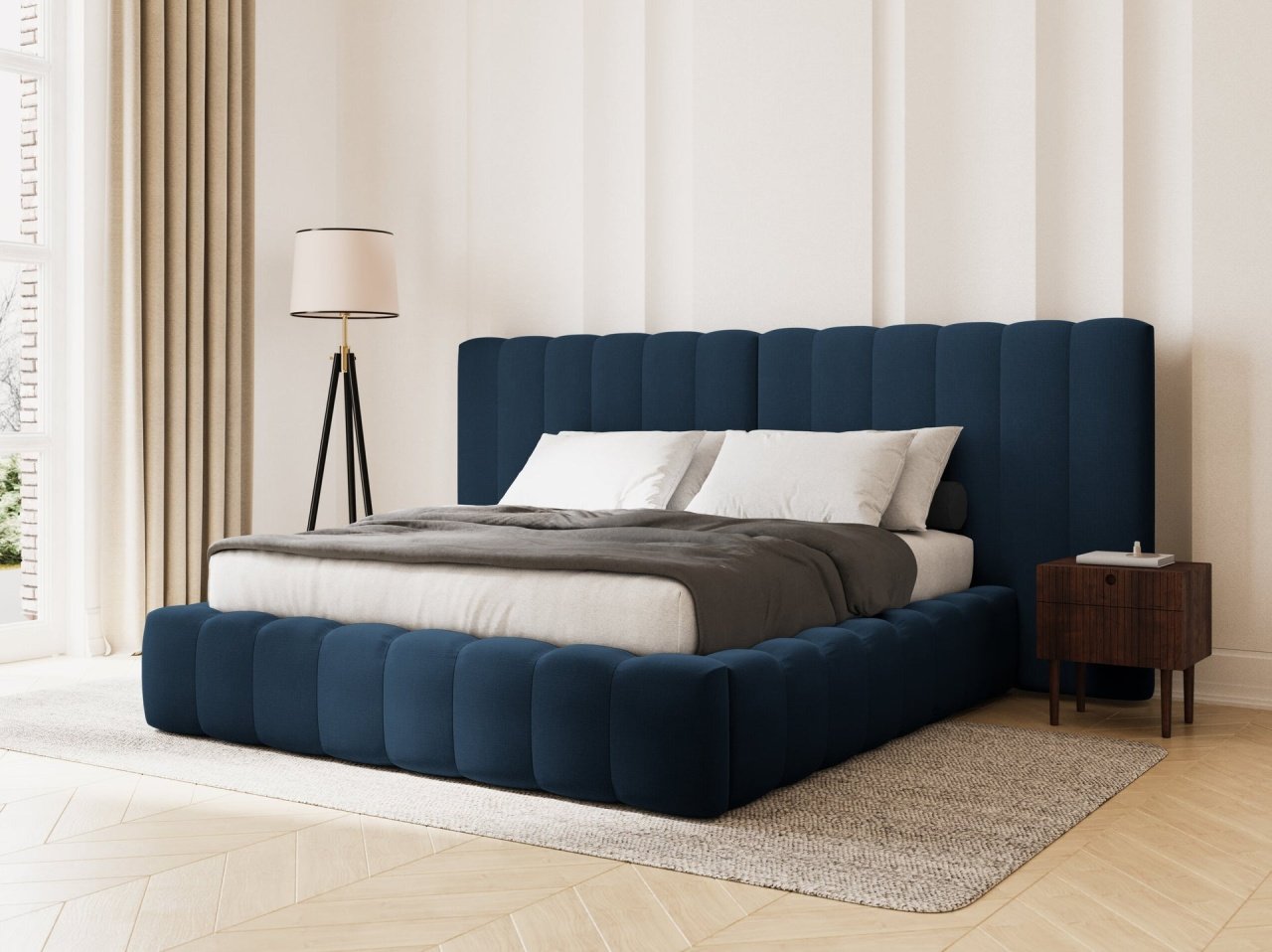 pat-kelp-t-160x200-cm-stofa174641 Letto Kelp T in tessuto - 160x200 cm - immagine 1