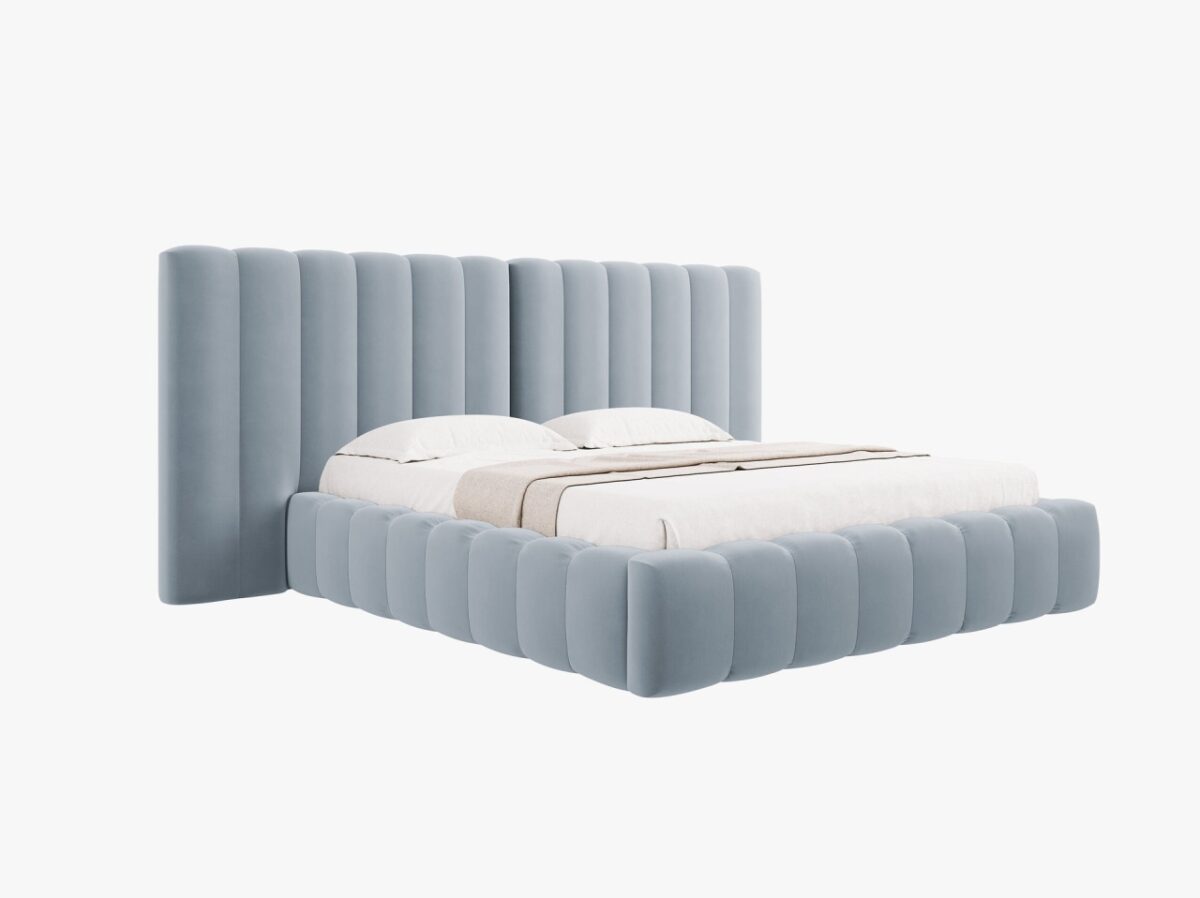Letto Kelp T in velluto - 180x200 cm - immagine 8