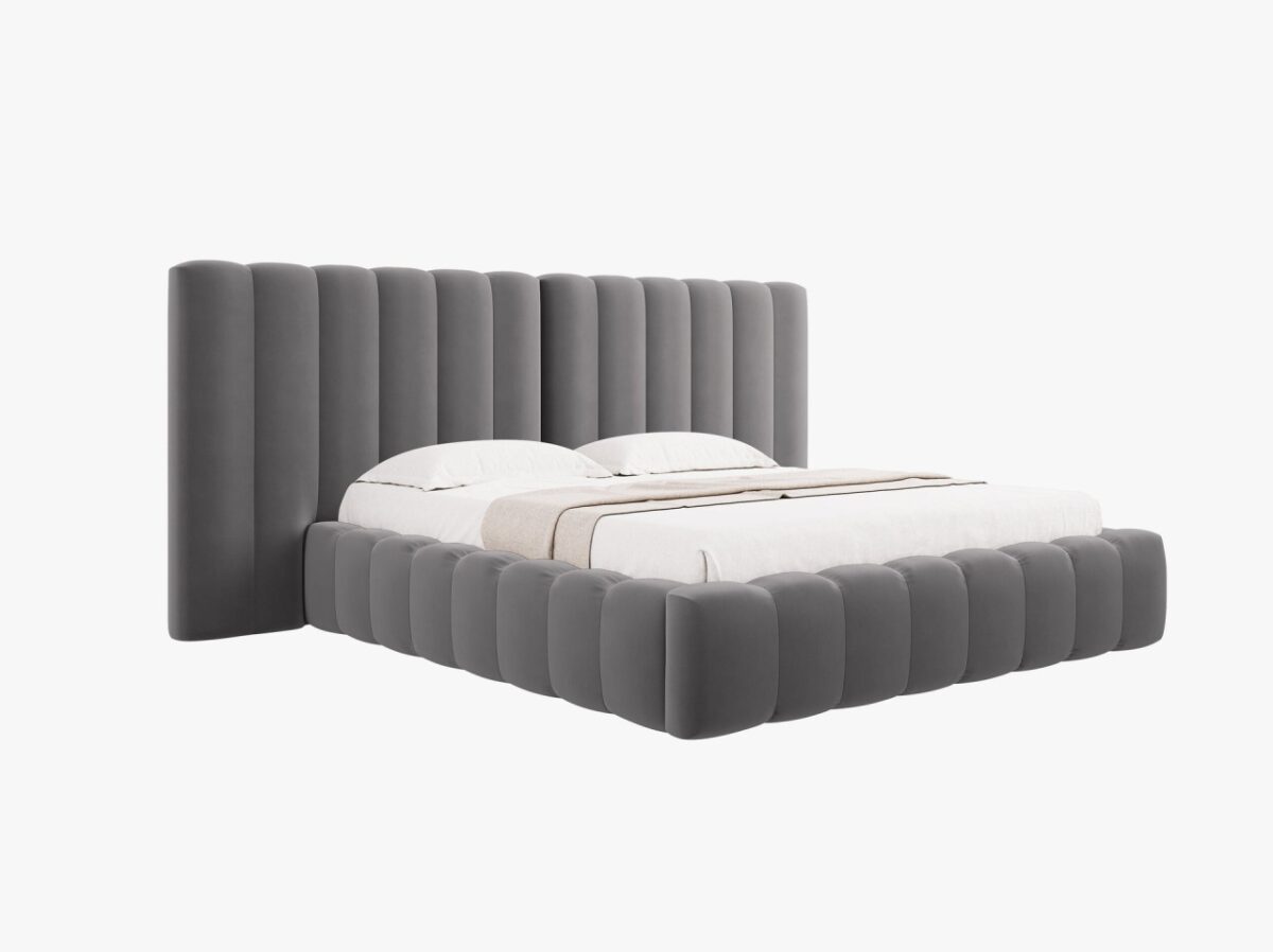 Letto Kelp T in velluto - 180x200 cm - immagine 11