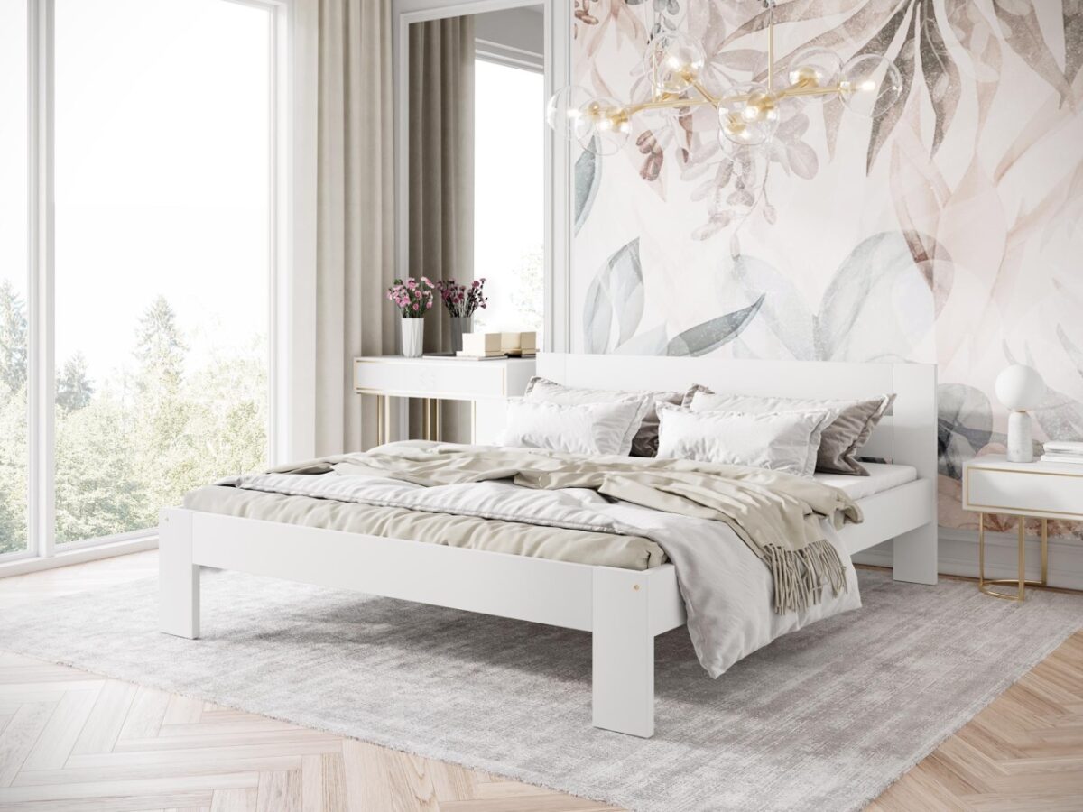 Letto Matilda in bianco - 160x200 cm - immagine 3