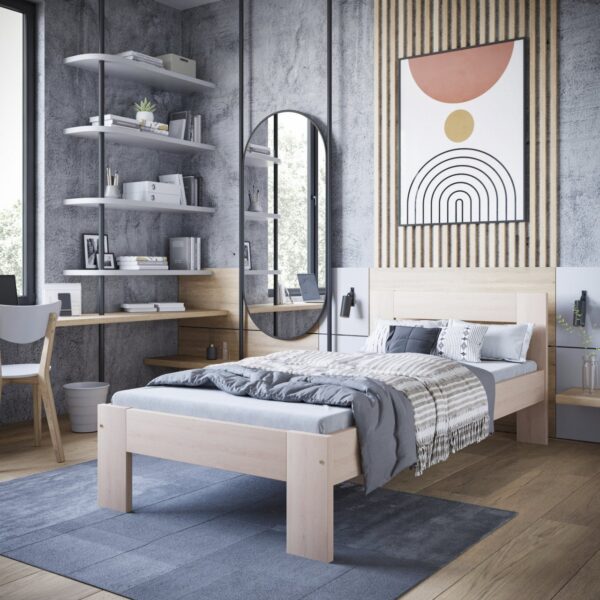 Letto Matilda in legno naturale - 90x200 cm