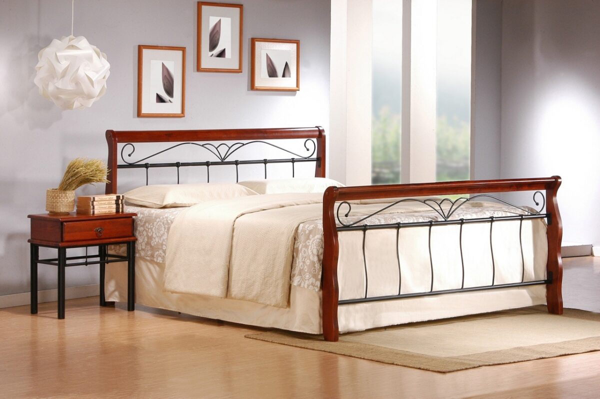 Letto Veronica in metallo e legno - 160x200 cm - immagine 3