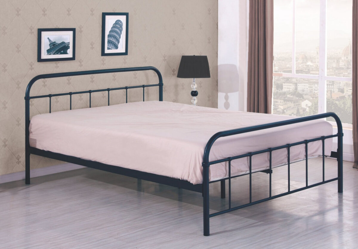 Letto Linda in metallo nero - 90x200 cm - immagine 2