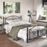 Letto Panama in metallo nero - 90 x 200 cm
