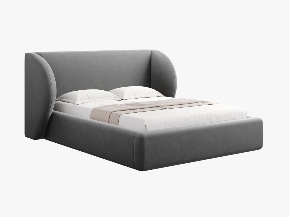 Letto Miley in velluto – 200×200 - immagine 4