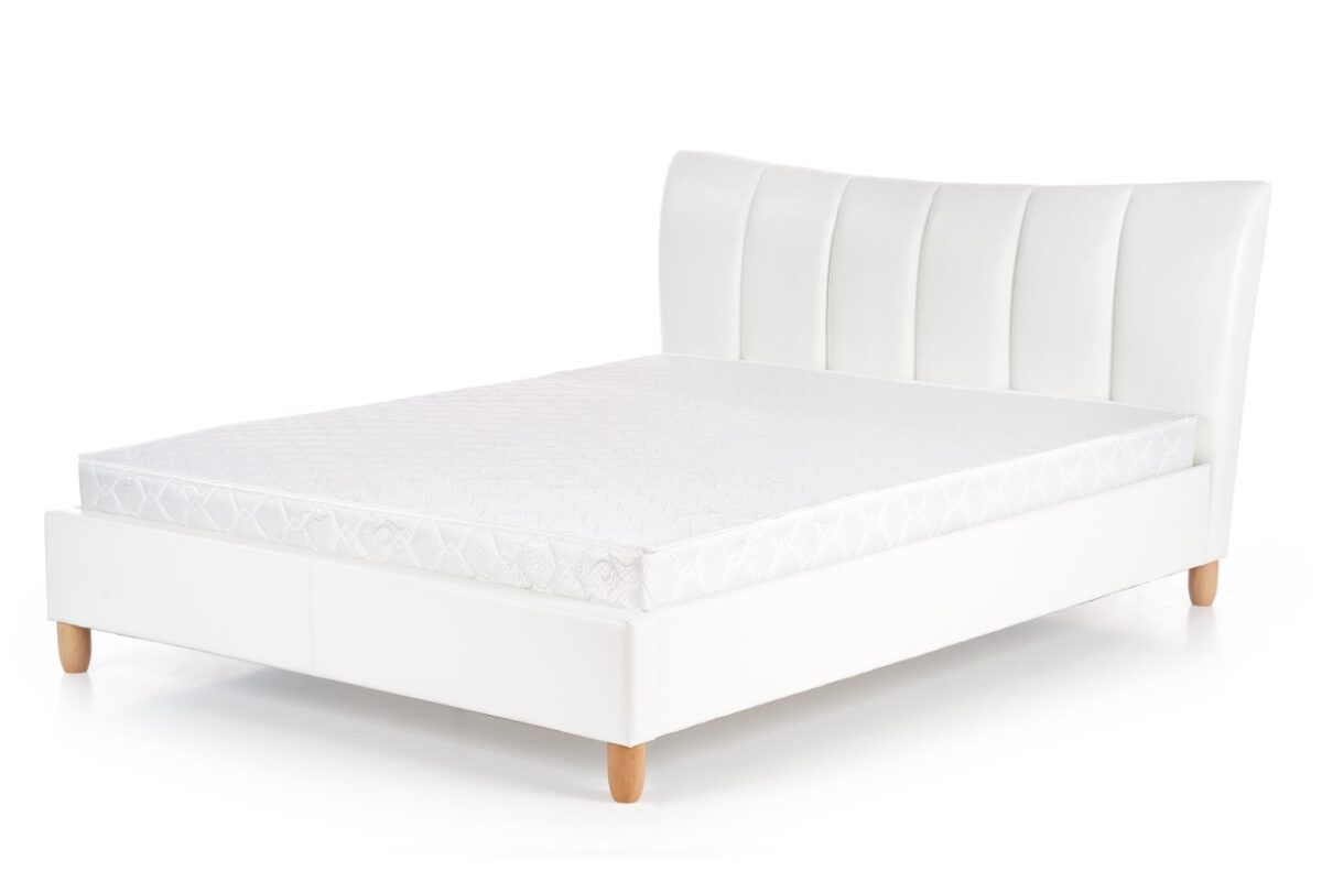 Letto Sandy in ecopelle bianco - 160x200 cm - immagine 7