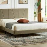 Letto Savana in velluto beige - Blu28 120x200 cm