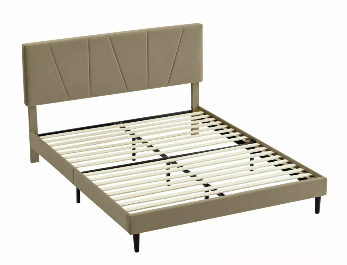 Letto Savana in velluto beige - Blu28 120x200 cm - immagine 6