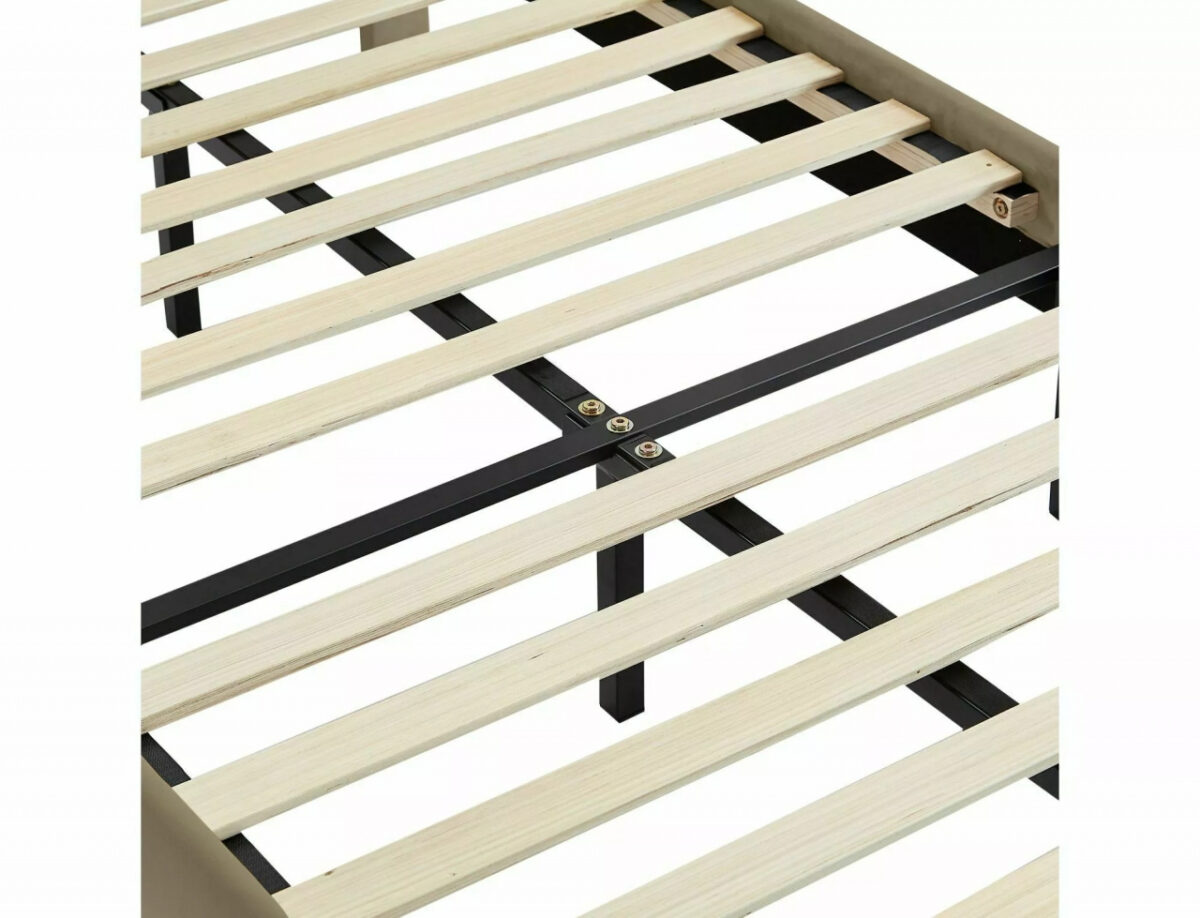 Letto Savana in velluto beige - Blu28 140x200 cm - immagine 7