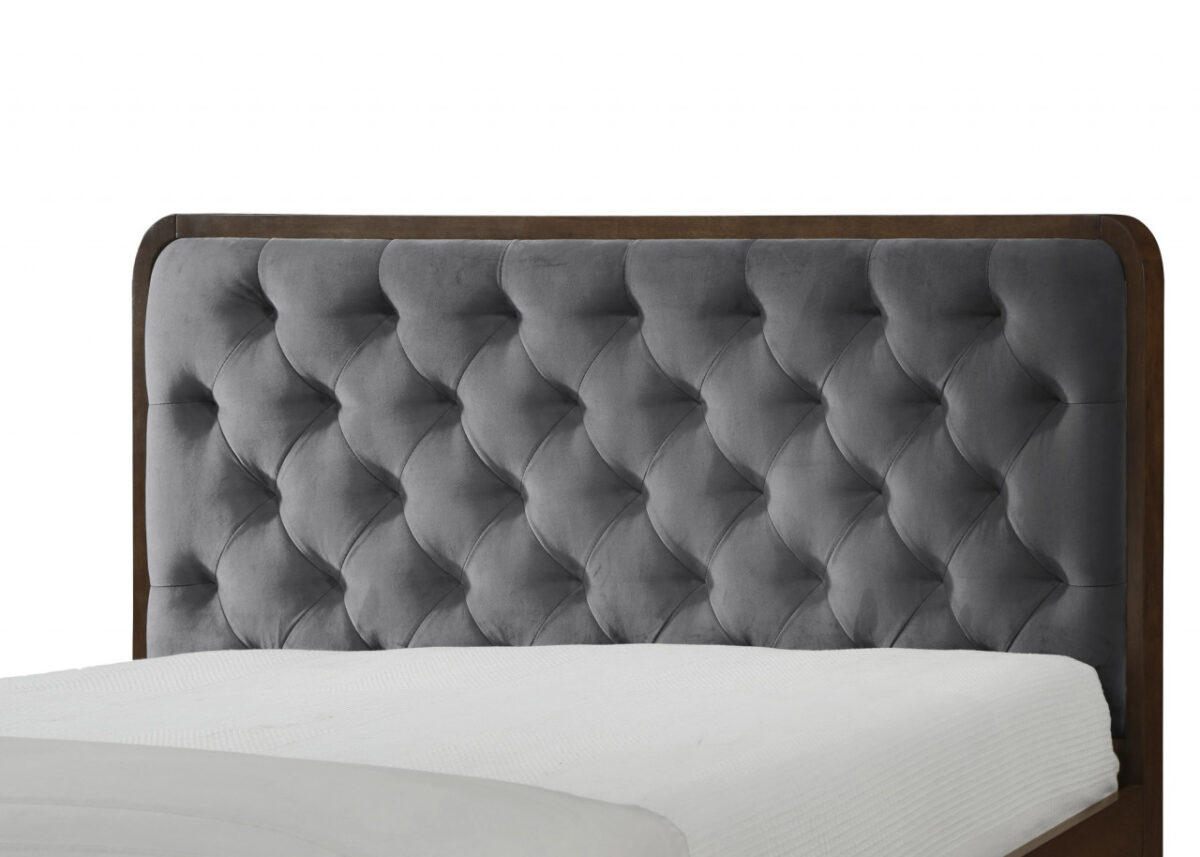 Letto Cassidy imbottito in velluto - 160 x 200 cm - immagine 4