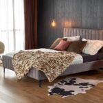 Letto Francesca imbottito in grigio - 160×200 cm