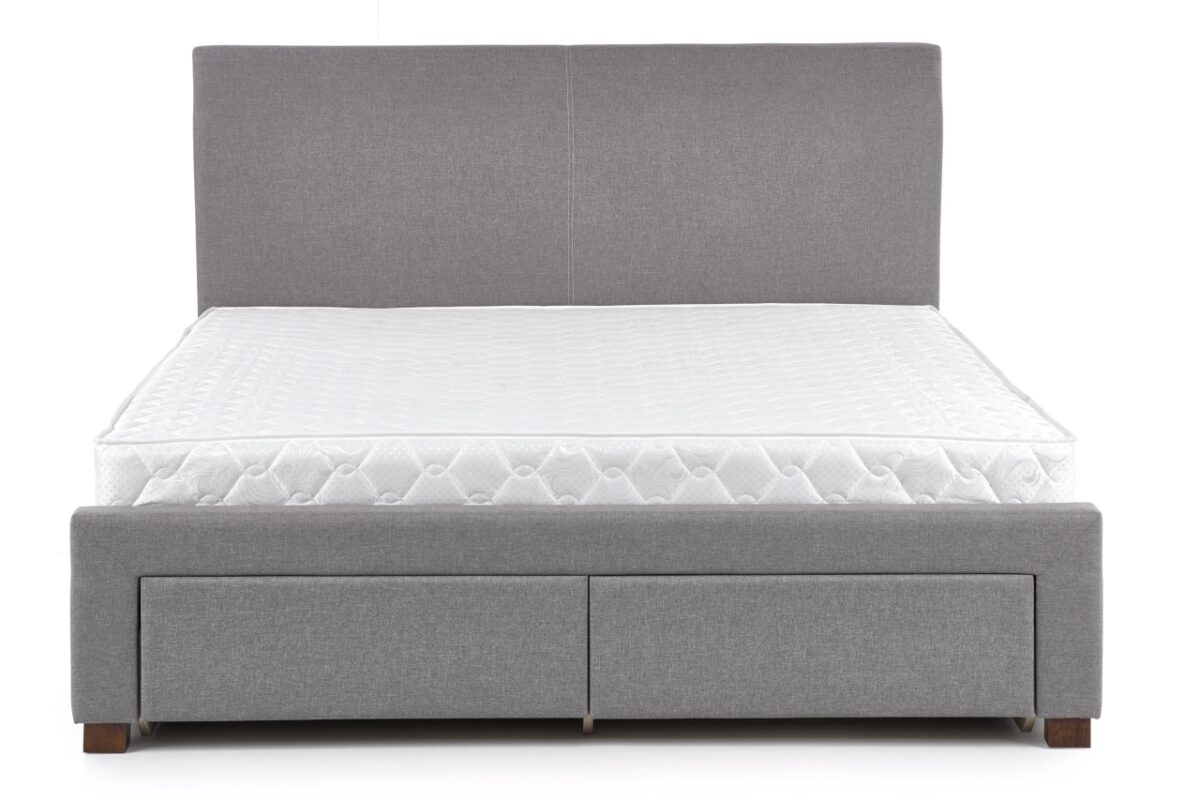 Letto Modena imbottito in grigio - 160x200 cm - immagine 8