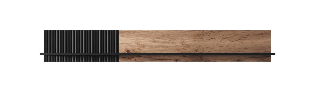 Scaffale Random P2 in rovere wotan/nero - L180 x L20 x h25 cm - immagine 8