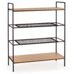 Scaffale REG-21 in rovere dorato/nero