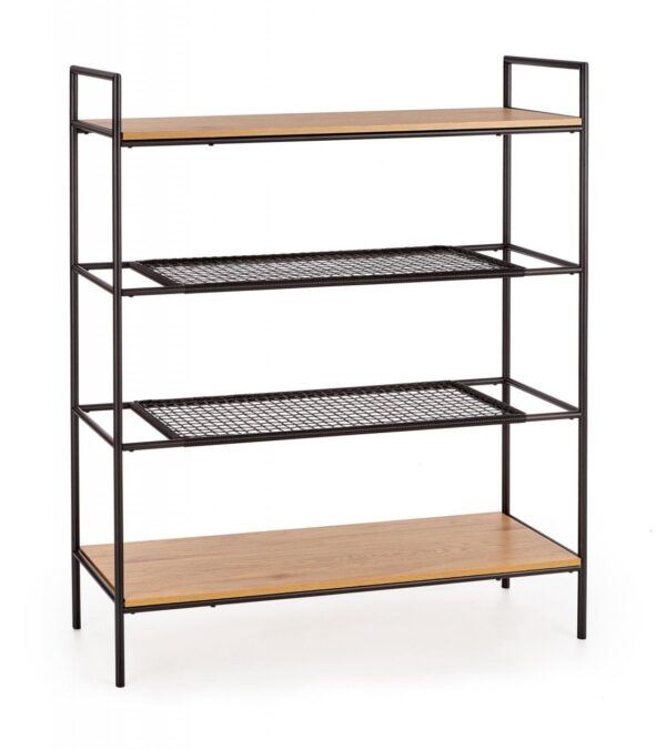 Scaffale REG-21 in rovere dorato/nero