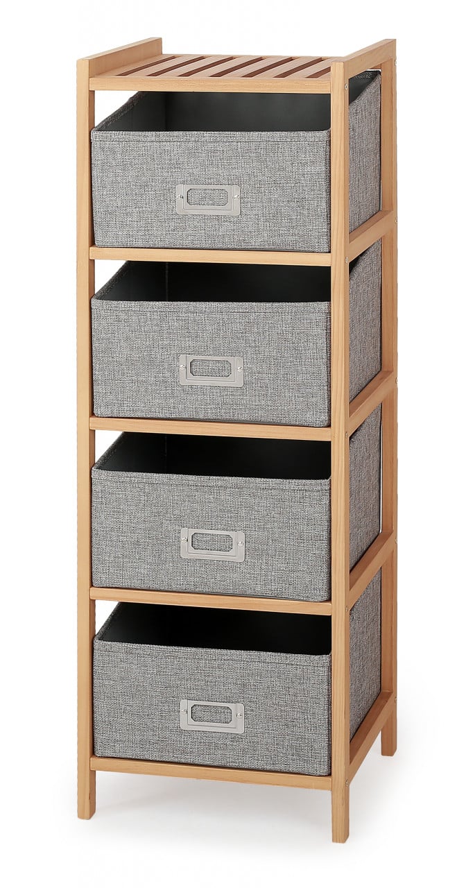 raft-reg10-natur-gri-h83-cm100654 Scaffale REG10 in legno naturale/grigio - H83 cm - immagine 1