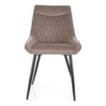 Sedia Agat velluto beige velluto Blu40/nero