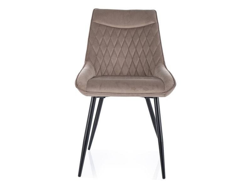 scaun-agat-velvet-bej-blu40-negru106085 Sedia Agat velluto beige velluto Blu40/nero - immagine 1