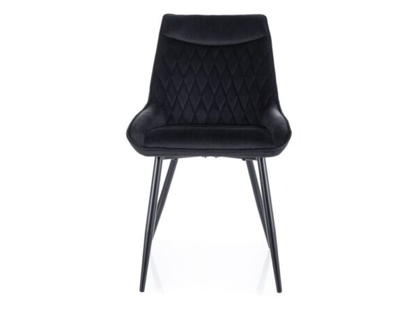 Sedia Agat in velluto nero Blu19/nero
