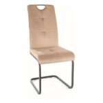 Sedia Axo velluto beige velluto Blu28