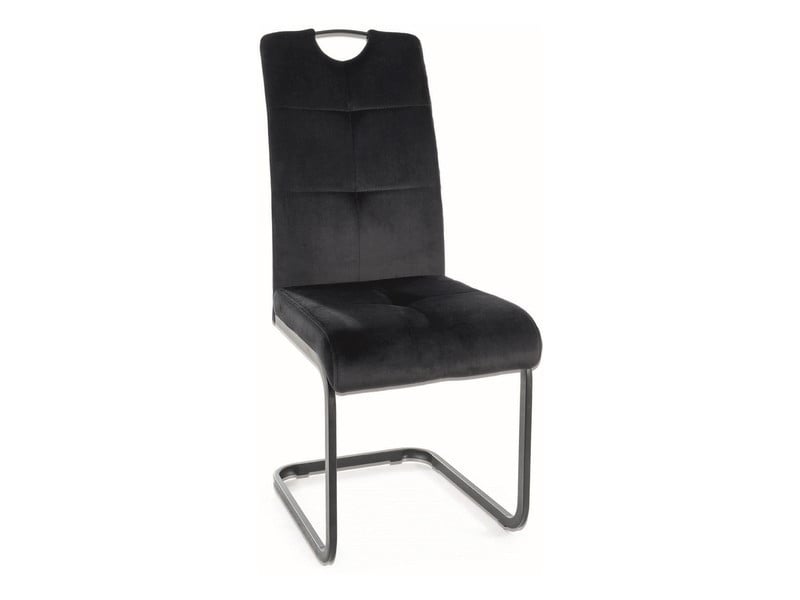 scaun-axo-velvet-negru-blu19140097 Sedia Axo in velluto nero Blu19 - immagine 1