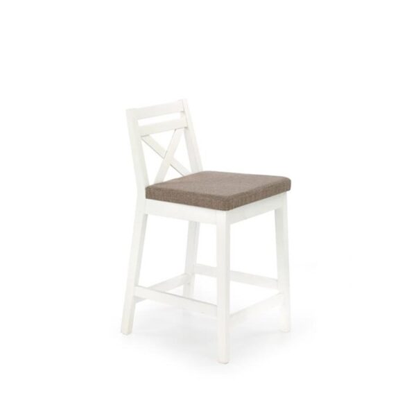 Sgabello da bar Borys Low in bianco/Inari23 - H 83 cm