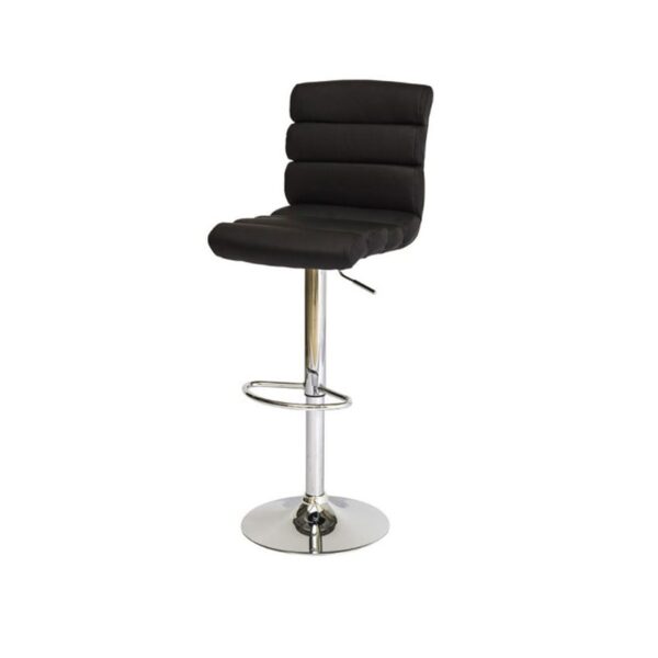 Sgabello da bar imbottito C-617 in nero - H 99 cm