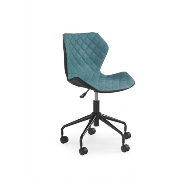 Sedia da ufficio Matrix in nero/turchese - H 78-88 cm