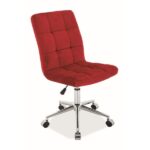 Sedia da scrivania Q-020 bordo in velluto Blu59