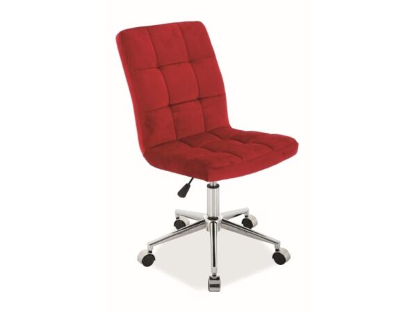 Sedia da scrivania Q-020 bordo in velluto Blu59