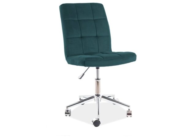 Sedia da scrivania Q-020 velluto verde Blu78