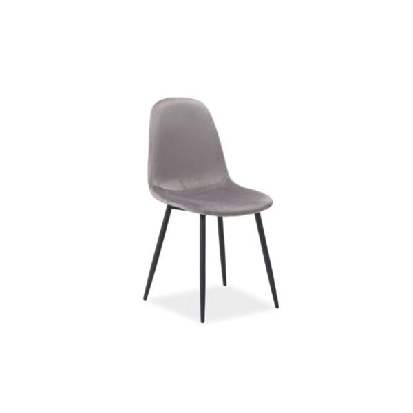 Sedia Fox in velluto grigio - H 86 cm