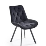 K519 sedia in velluto nero vellutato
