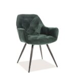 Sedia in velluto Cherry verde/nero Blu78