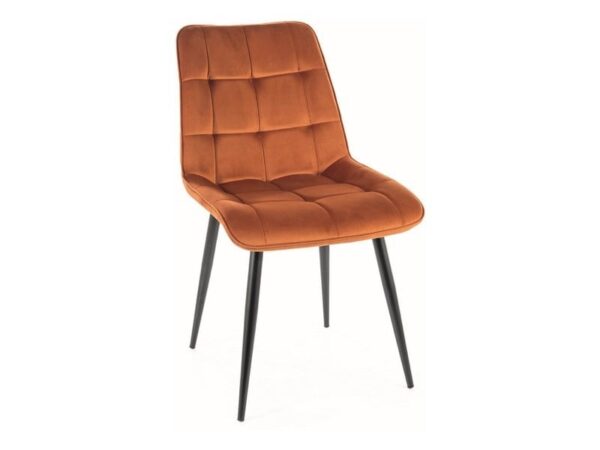 Sedia Chic velluto velluto cannella Blu4215
