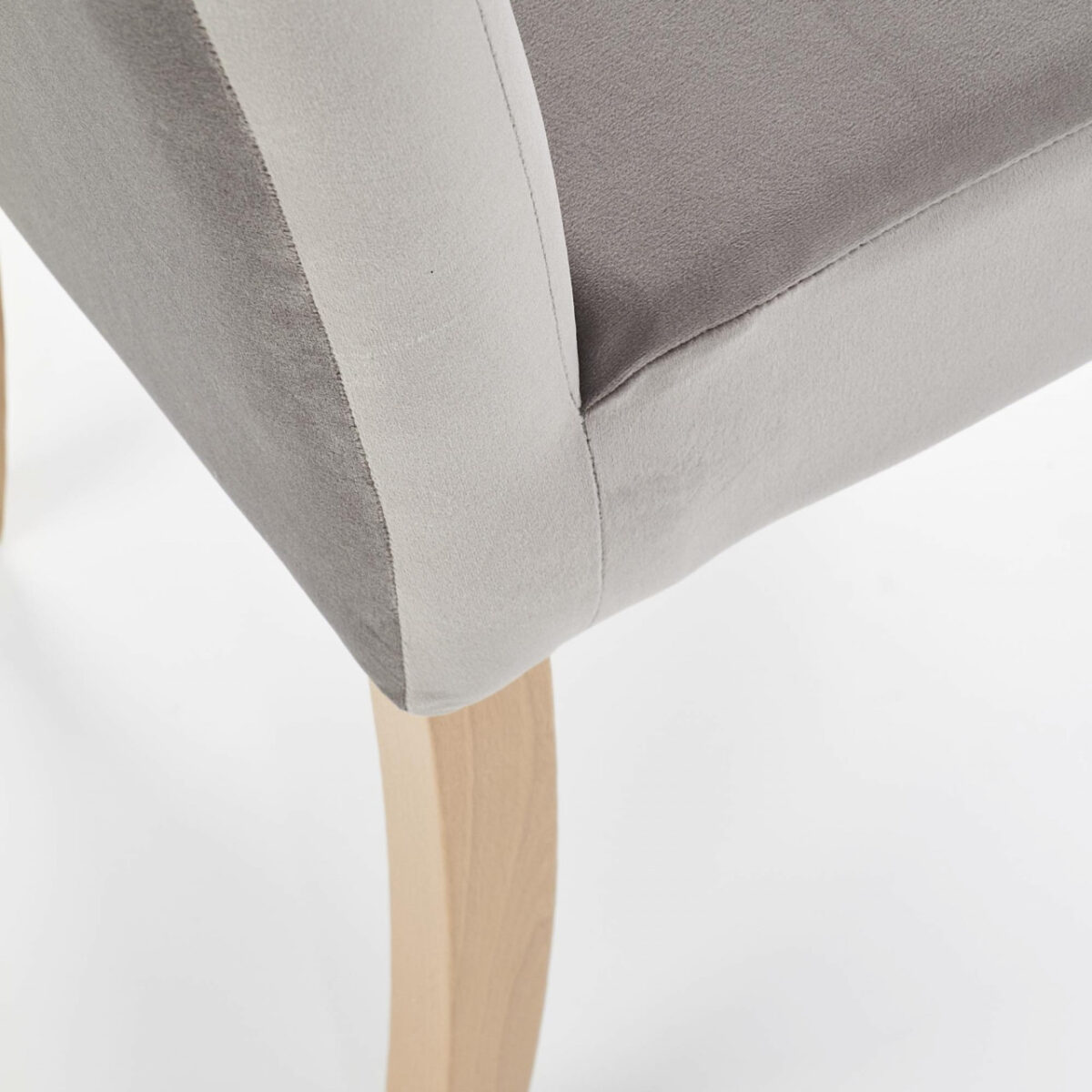Sedia Clarion in velluto grigio/grigio miele Riviera 91 - immagine 3
