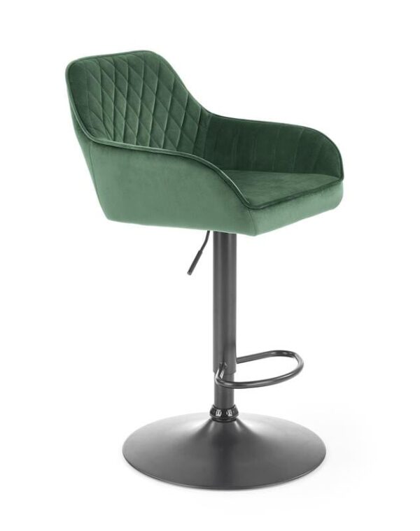 Sgabello da bar H-103 in velluto verde- H114 cm