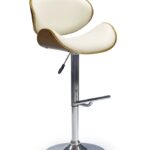 Sgabello da bar H-44 in noce/crema