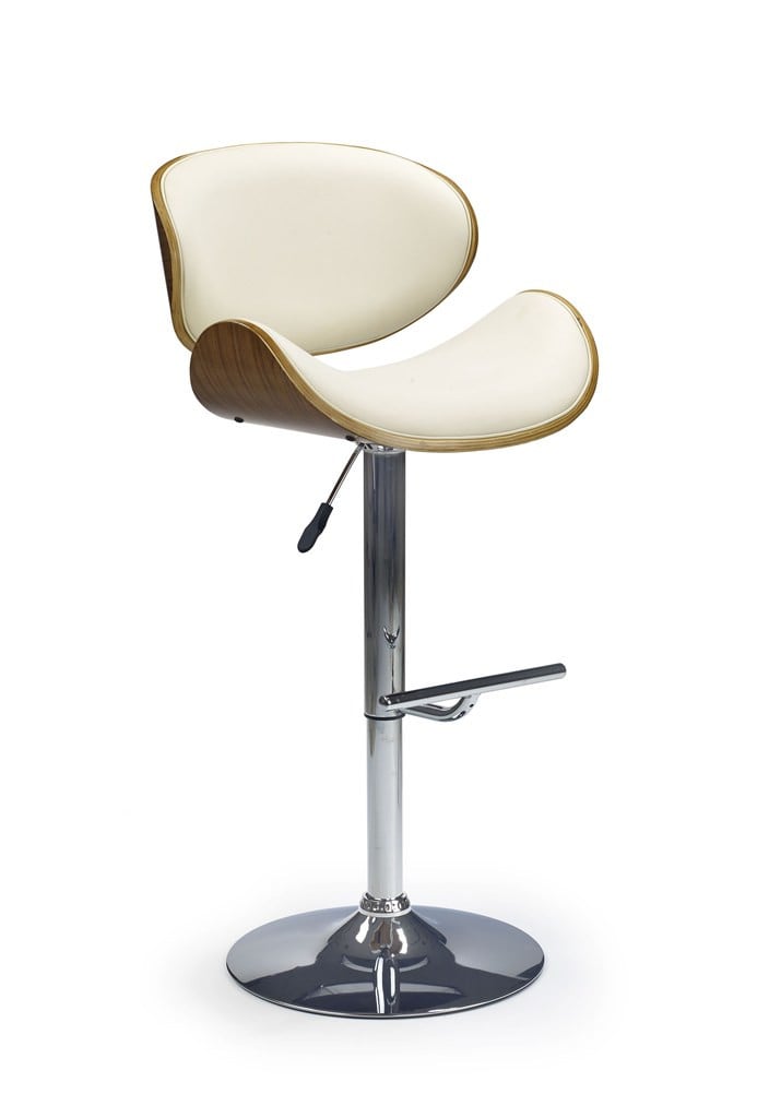 scaun-de-bar-h-44-nuc-crem10017 Sgabello da bar H-44 in noce/crema - immagine 1