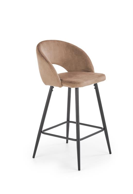 scaun-de-bar-h-96-velvet-bej-–-h89-cm27701 Sgabello da bar H-96 in velluto beige - H89 cm - immagine 1