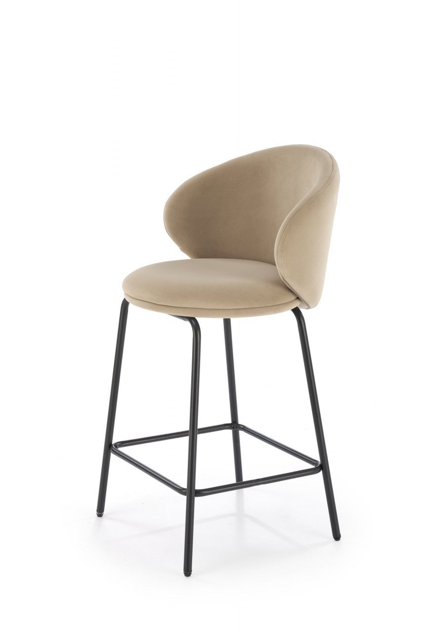 scaun-de-bar-h121-bej-negru99634 Sgabello da bar H121 in beige/nero - immagine 1