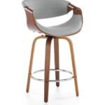 Sgabello da bar H123 in grigio/nero