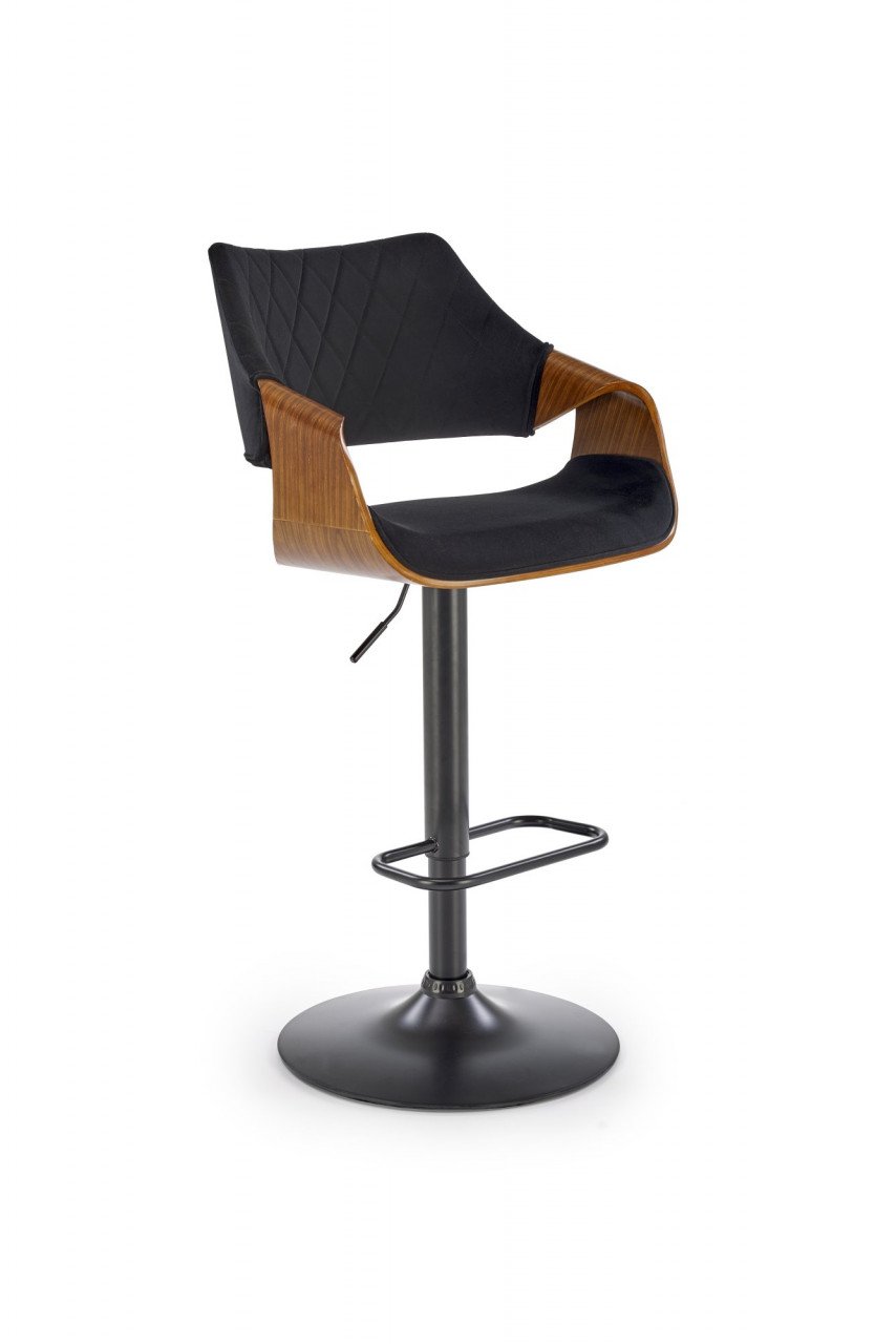scaun-de-bar-h124-negru-nuc99649 Sgabello da bar H124 in nero - immagine 1