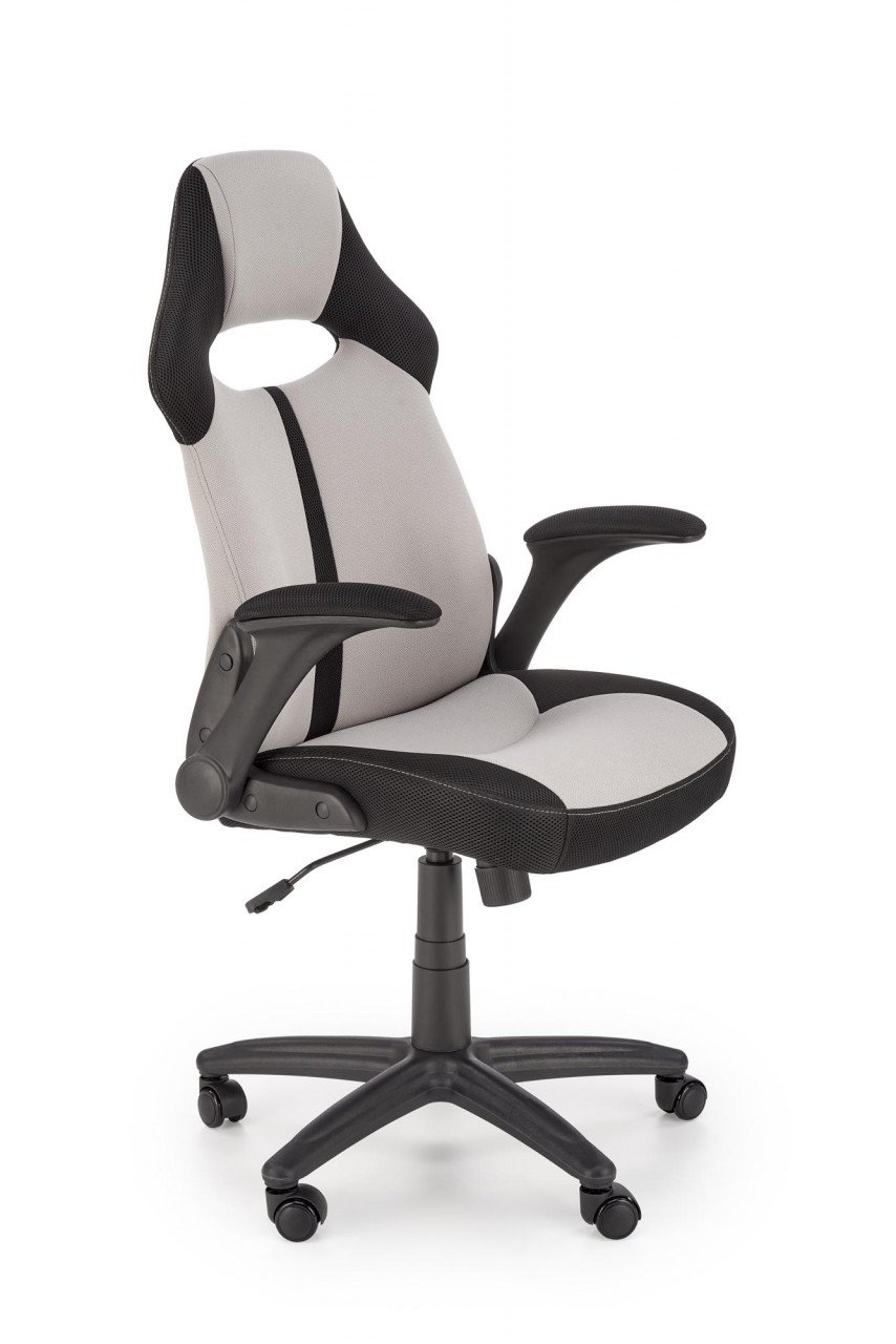 scaun-de-birou-bloom-gri-negru-h120-cm99446 Sedia da ufficio Bloom in grigio/nero - H120 cm - immagine 1