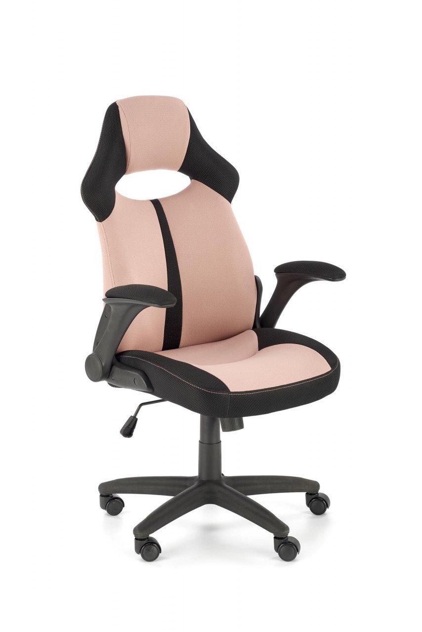 scaun-de-birou-bloom-roz-negru-h120-cm99447 Sedia da ufficio Bloom in rosa/nero - H120 cm - immagine 1