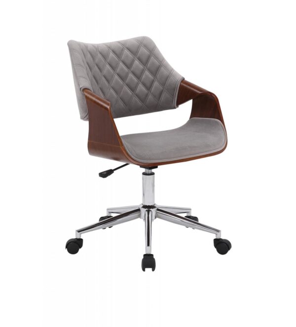 Sedia da ufficio Colt in noce/grigio - H64 cm