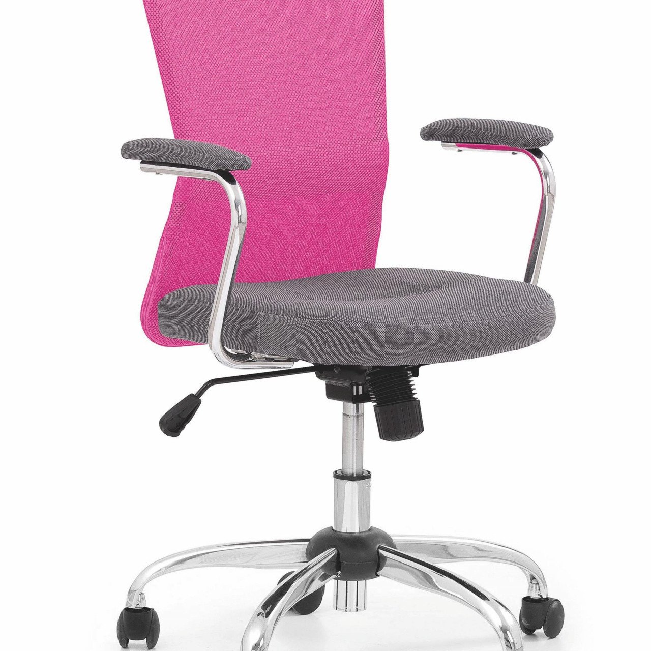 scaun-de-birou-copii-andy-gri-roz10387 Sedia da scrivania per bambini Andy grey pink - immagine 1