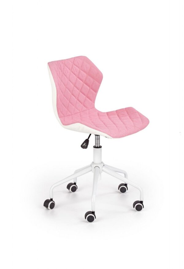 Sedia da ufficio per bambini Matrix III in bianco rosa
