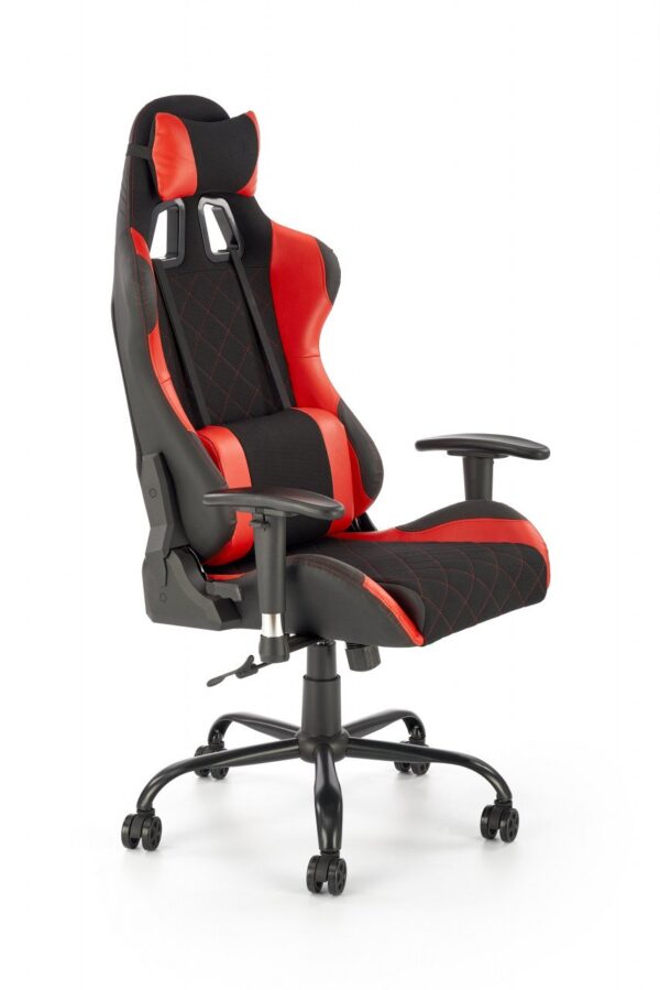 Sedia da ufficio Drake in rosso/nero - H134 cm