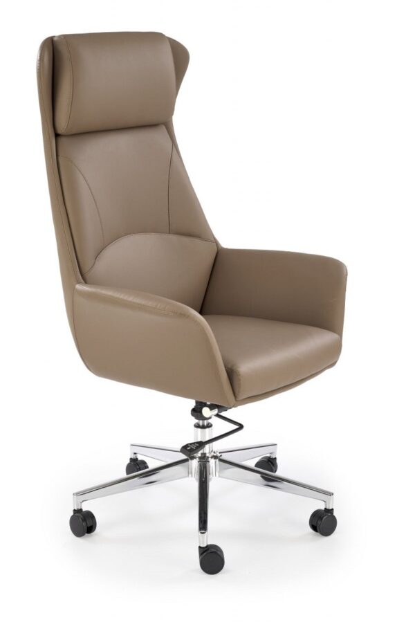 Sedia da ufficio Ederson in ecopelle cappuccino - H131 cm